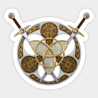 Celtic Shield and Swords Sticker